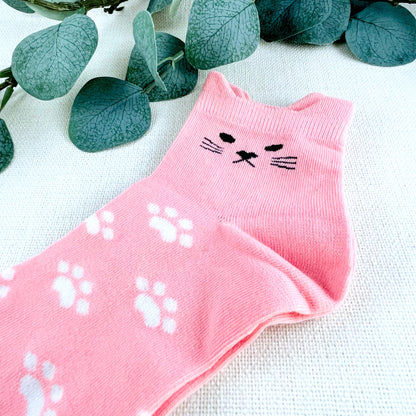 Cute Cat Ear Ankle Socks Pack of 5 - All Colours