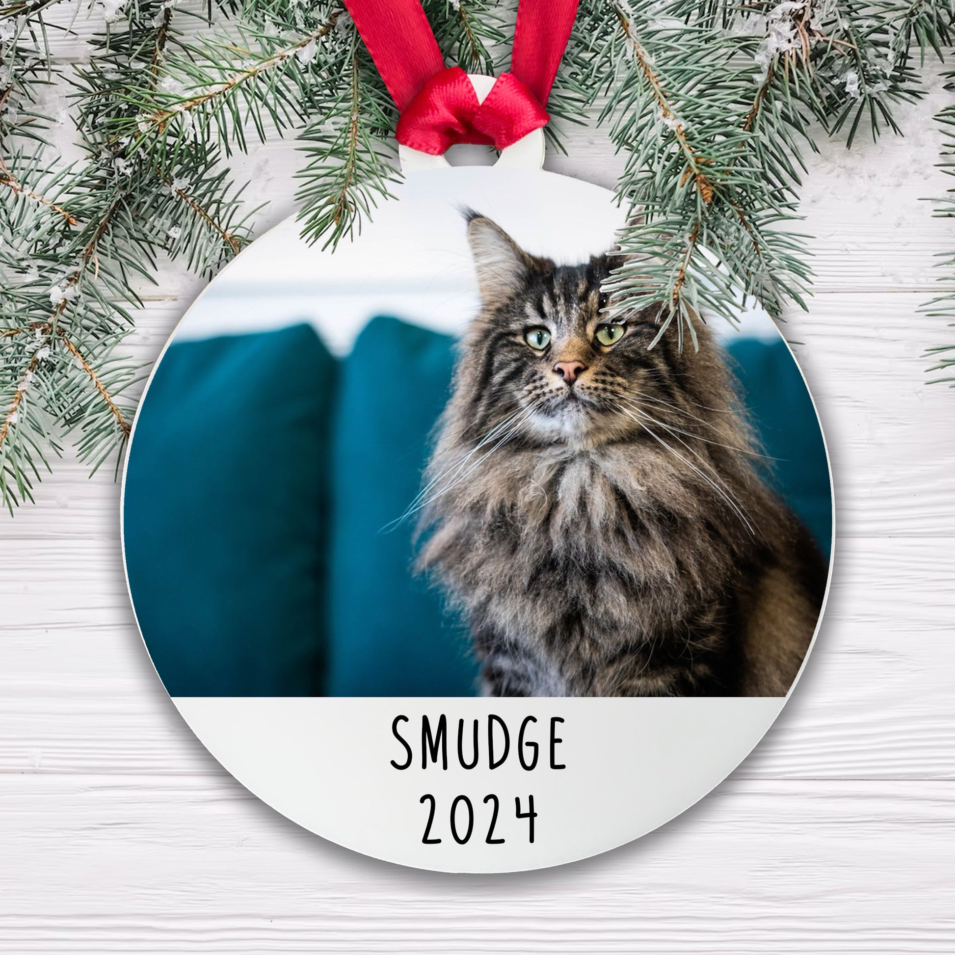 Personalised Cat Photo Bauble Tree Decoration