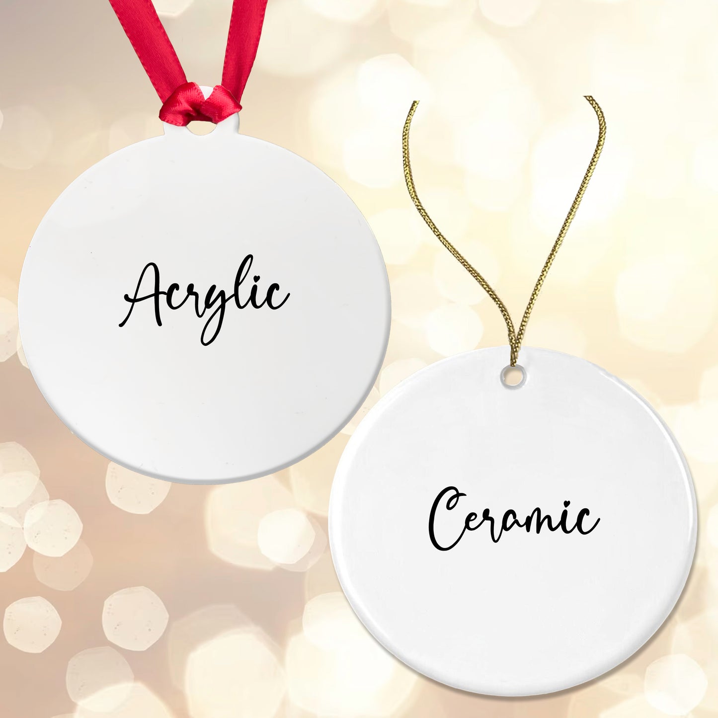 Personalised Cat Name and Year Bauble Christmas Tree Decoration Ceramic - Gift Boxed 