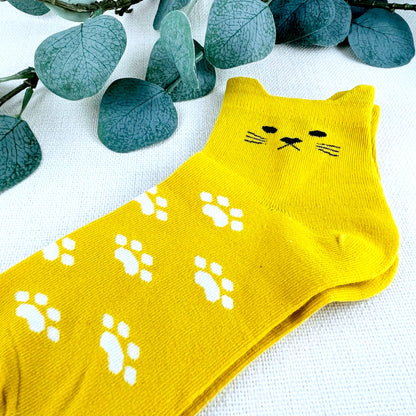 Cute Cat Ear Ankle Socks Pack of 5 - All Colours